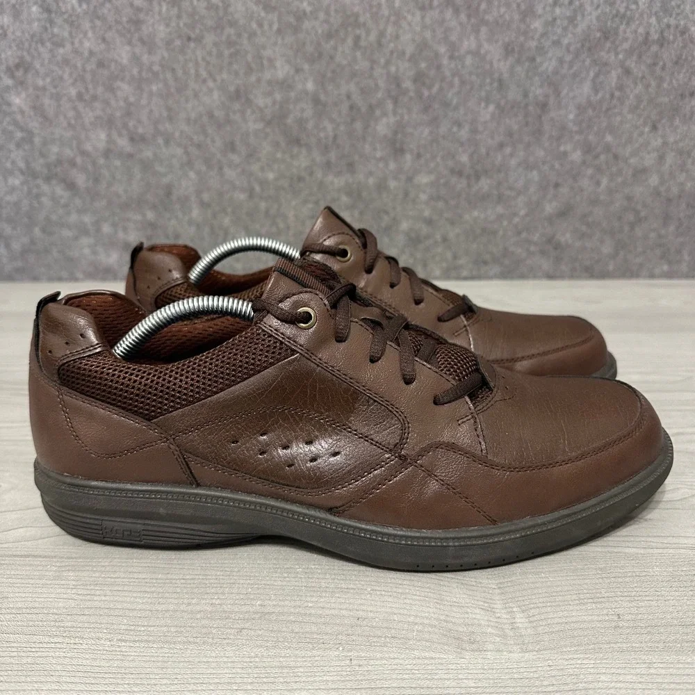 Nunn Bush KORE Walk Men Sz 11 Brown Moccasin Toe Lace‎ Up Oxfords 84811-201